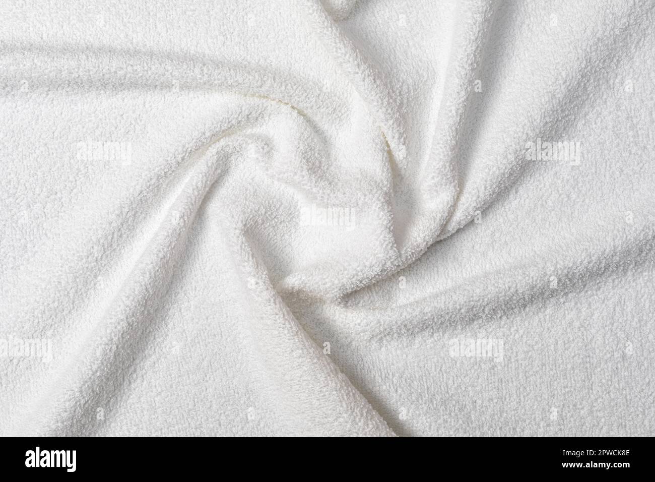 Weiße Handtuchstruktur für den Hintergrund Stockfoto