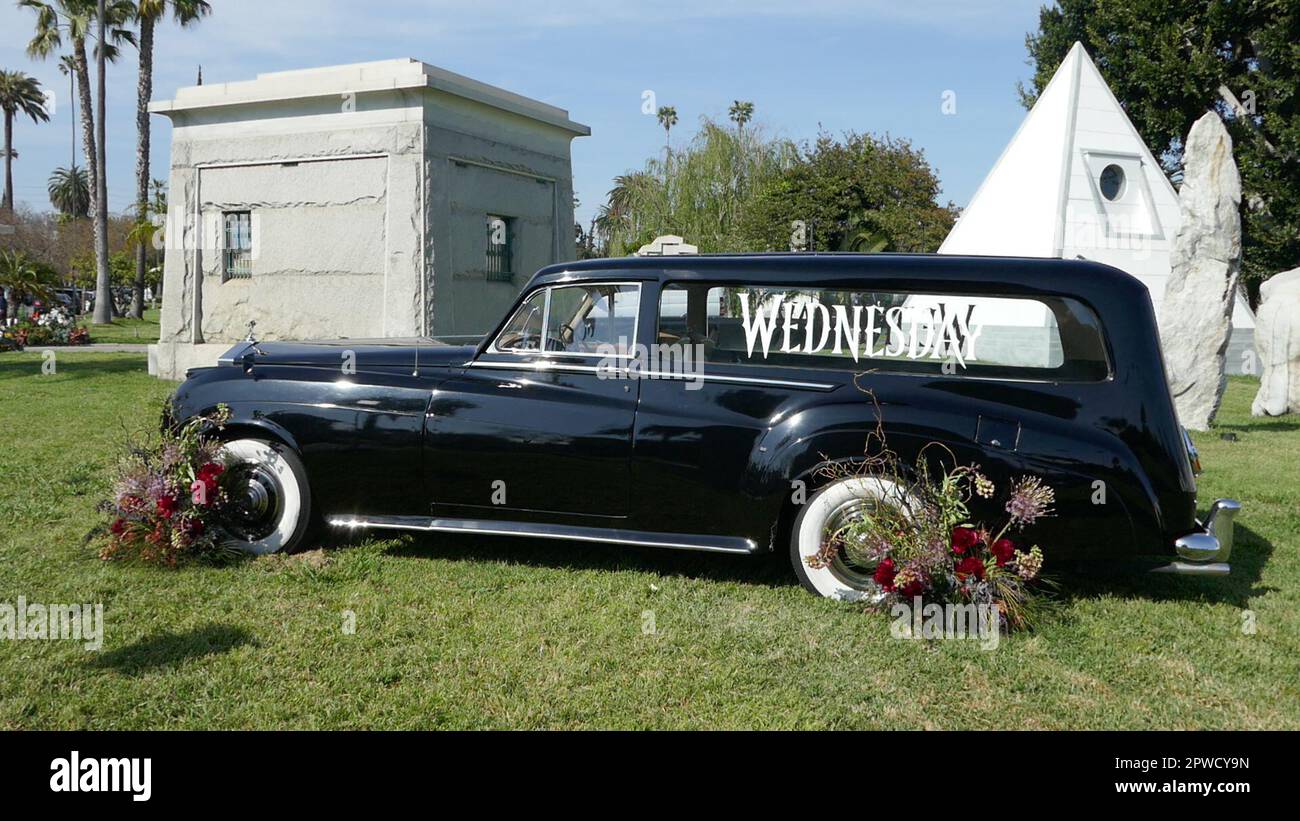 Los Angeles, Kalifornien, USA 29. April 2023 Tim Burton „Wednesday“ Premiere auf dem Hollywood Forever Cemetery am 29. April 2023 in Los Angeles, Kalifornien, USA. Foto: Barry King/Alamy Live News Stockfoto