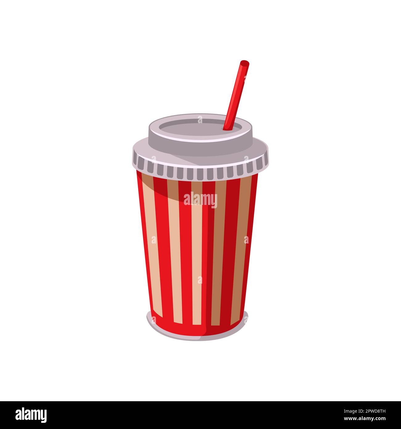 Realistische Darstellung des Getränks im Becher Stock Vektor