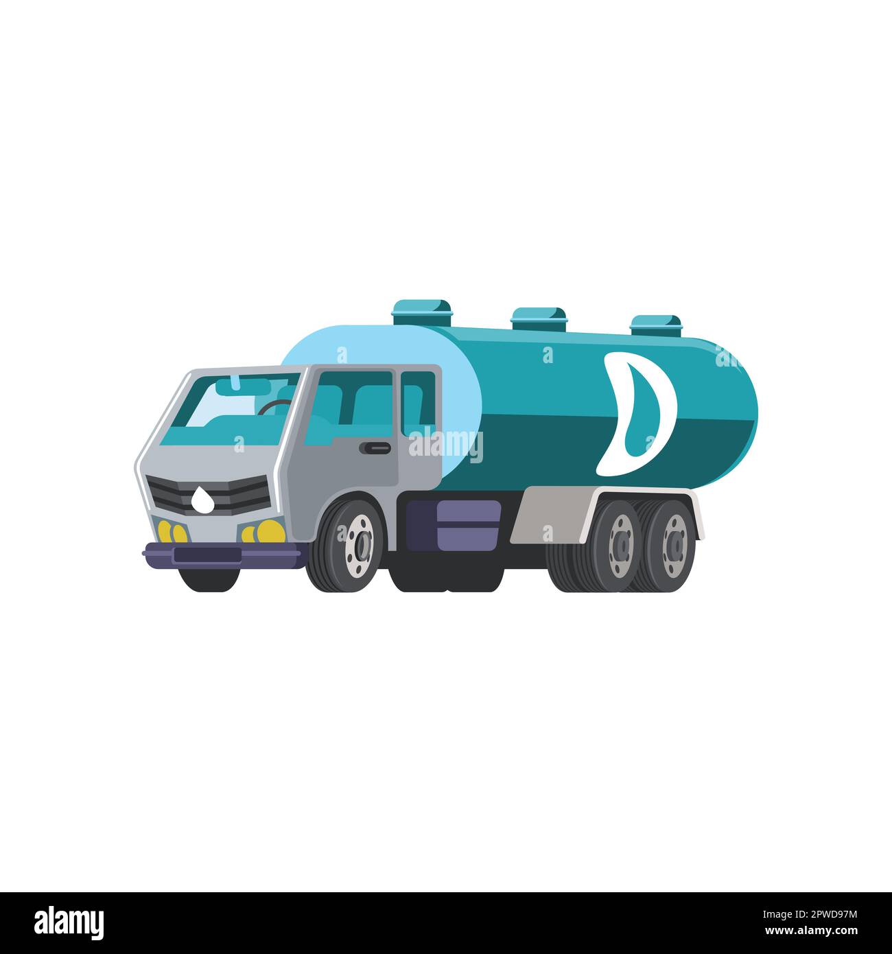 LKW zum Transportieren von Wasserfilmen Stock Vektor