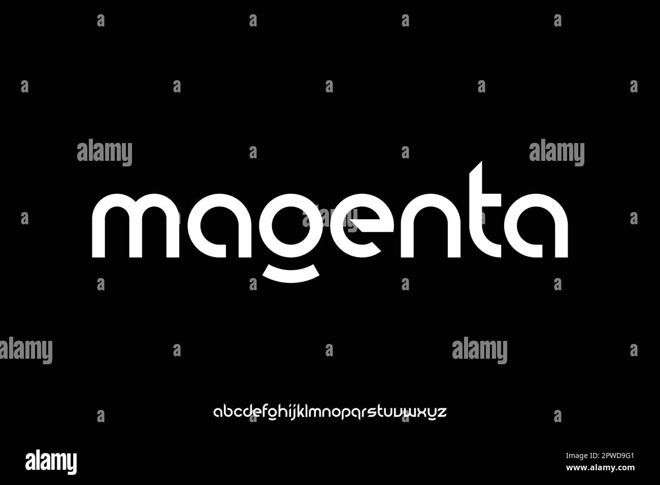 Einzigartiger, moderner Schriftartvektor Stock Vektor