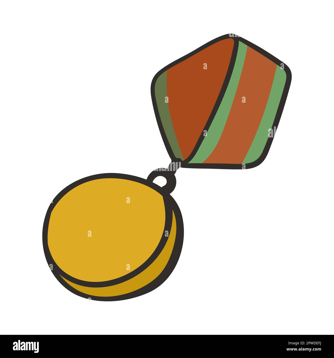 Militärmedaille, Zeichentrickfilm-Illustration Stock Vektor