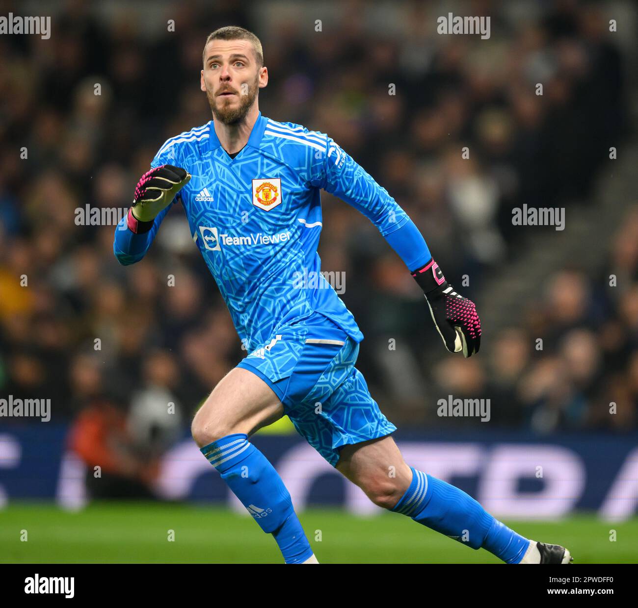 27. April 2023 - Tottenham Hotspur gegen Manchester United - Premier League - Tottenham Hotspur Stadium Manchester United's David De Gea während des Premier League-Spiels gegen Tottenham. Bild : Mark Pain / Alamy Live News Stockfoto