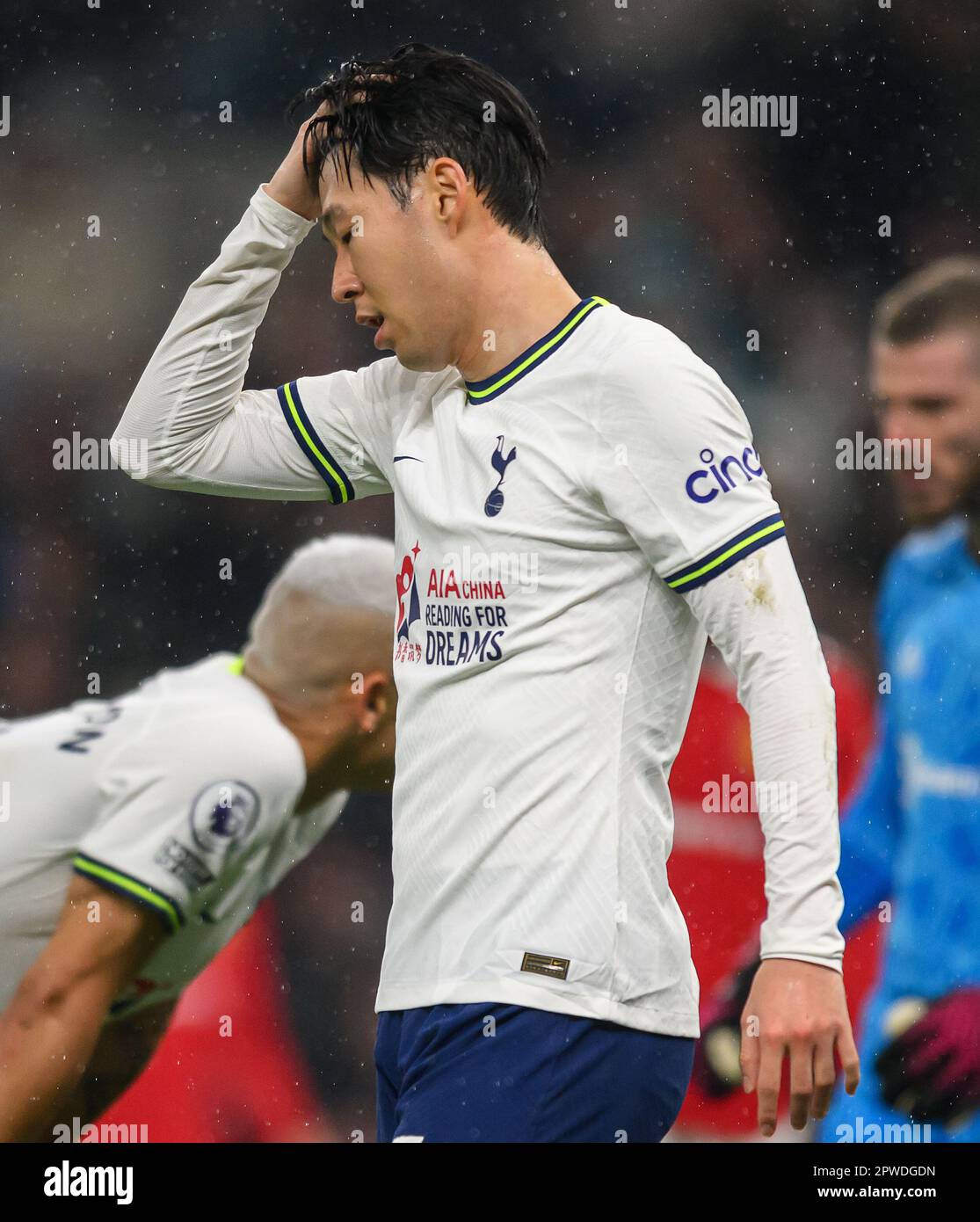 27. April 2023 - Tottenham Hotspur gegen Manchester United - Premier League - Tottenham Hotspur Stadium Tottenham's Heung-Min Son während des Premier League-Spiels gegen Manchester United. Bild : Mark Pain / Alamy Live News Stockfoto