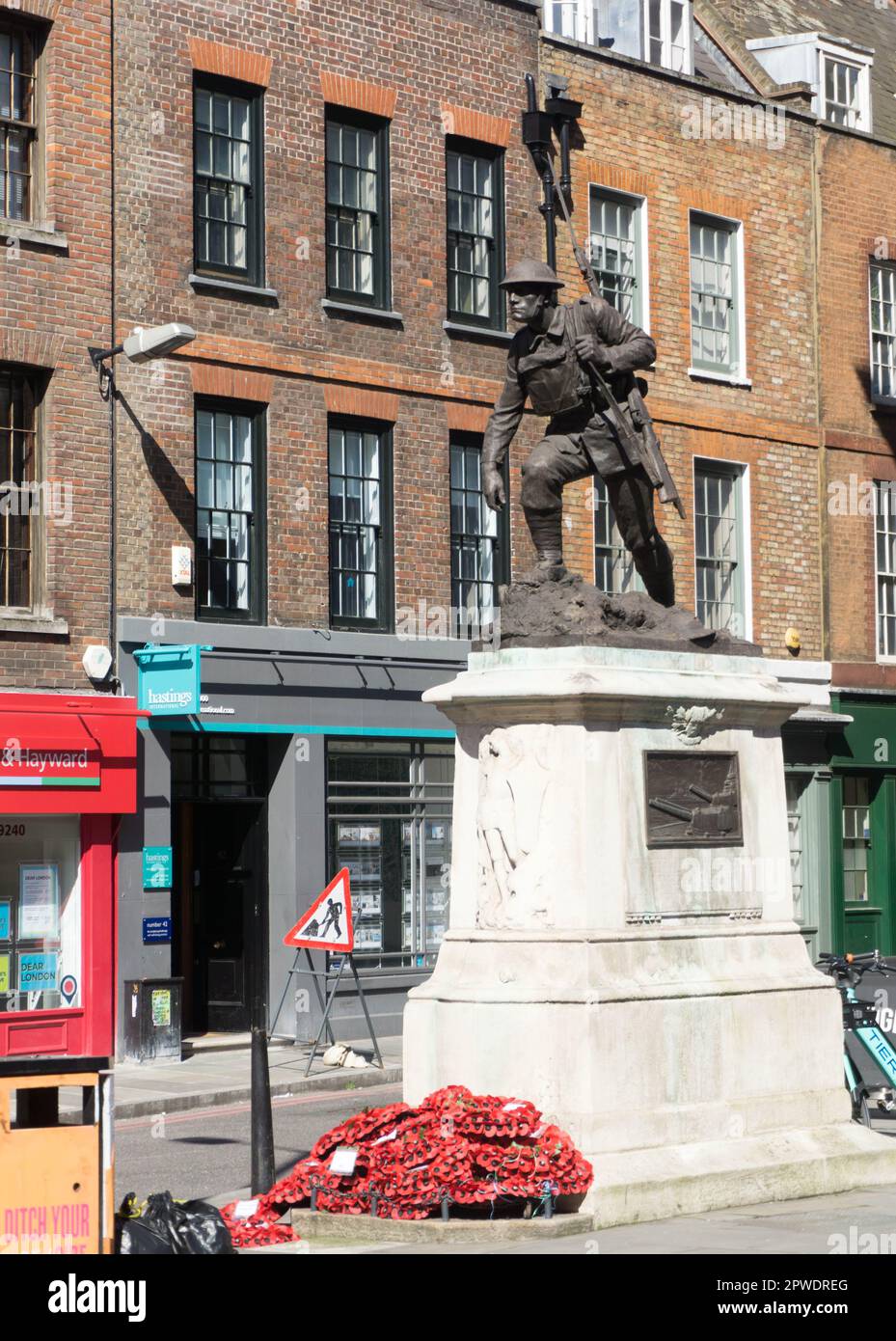 Southwark war Memorial von Philip Lindsey Clark für die Gefallenen des Großen Krieges in London, Großbritannien Stockfoto