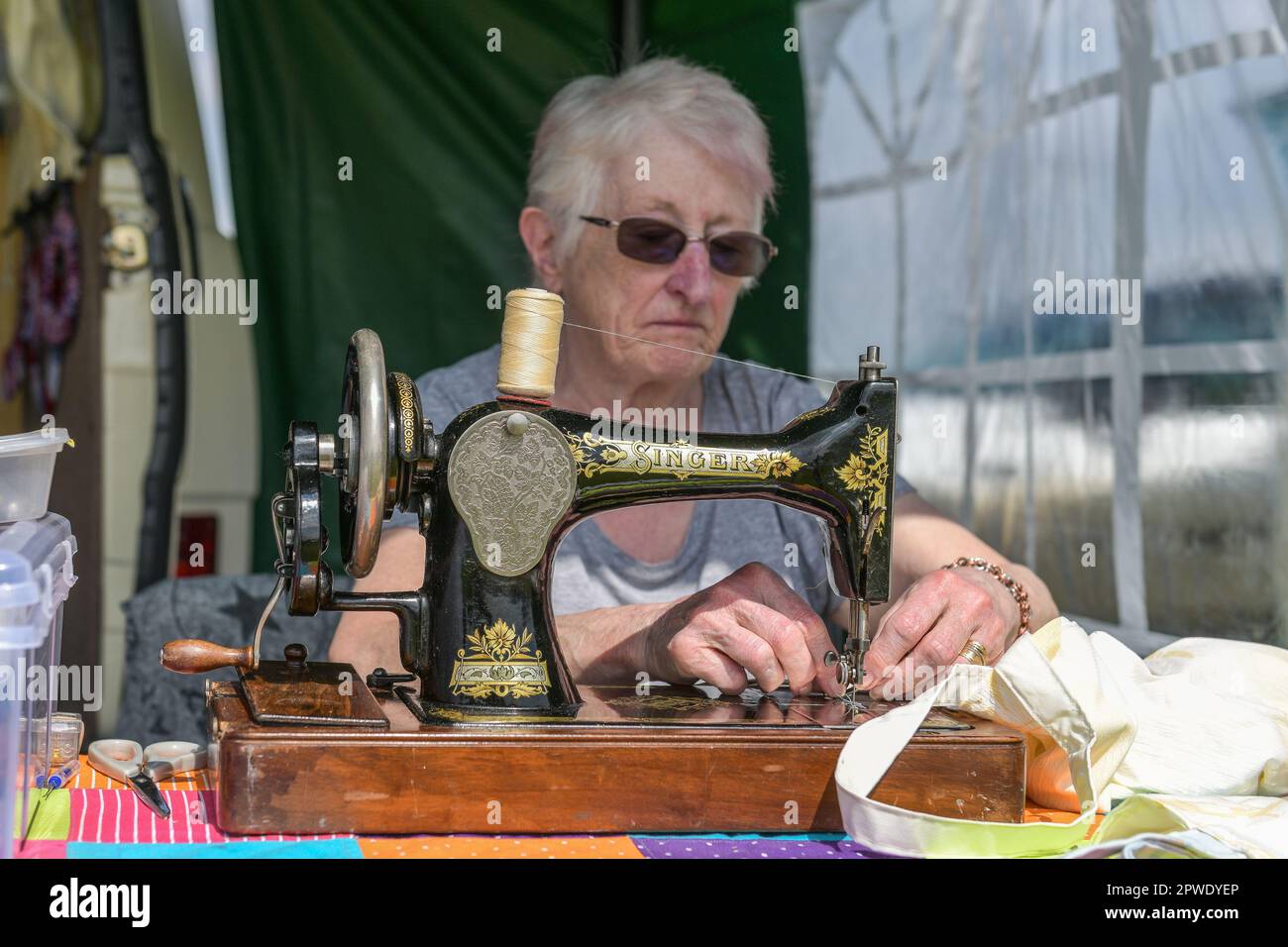 Singer-Nähmaschine Stockfoto