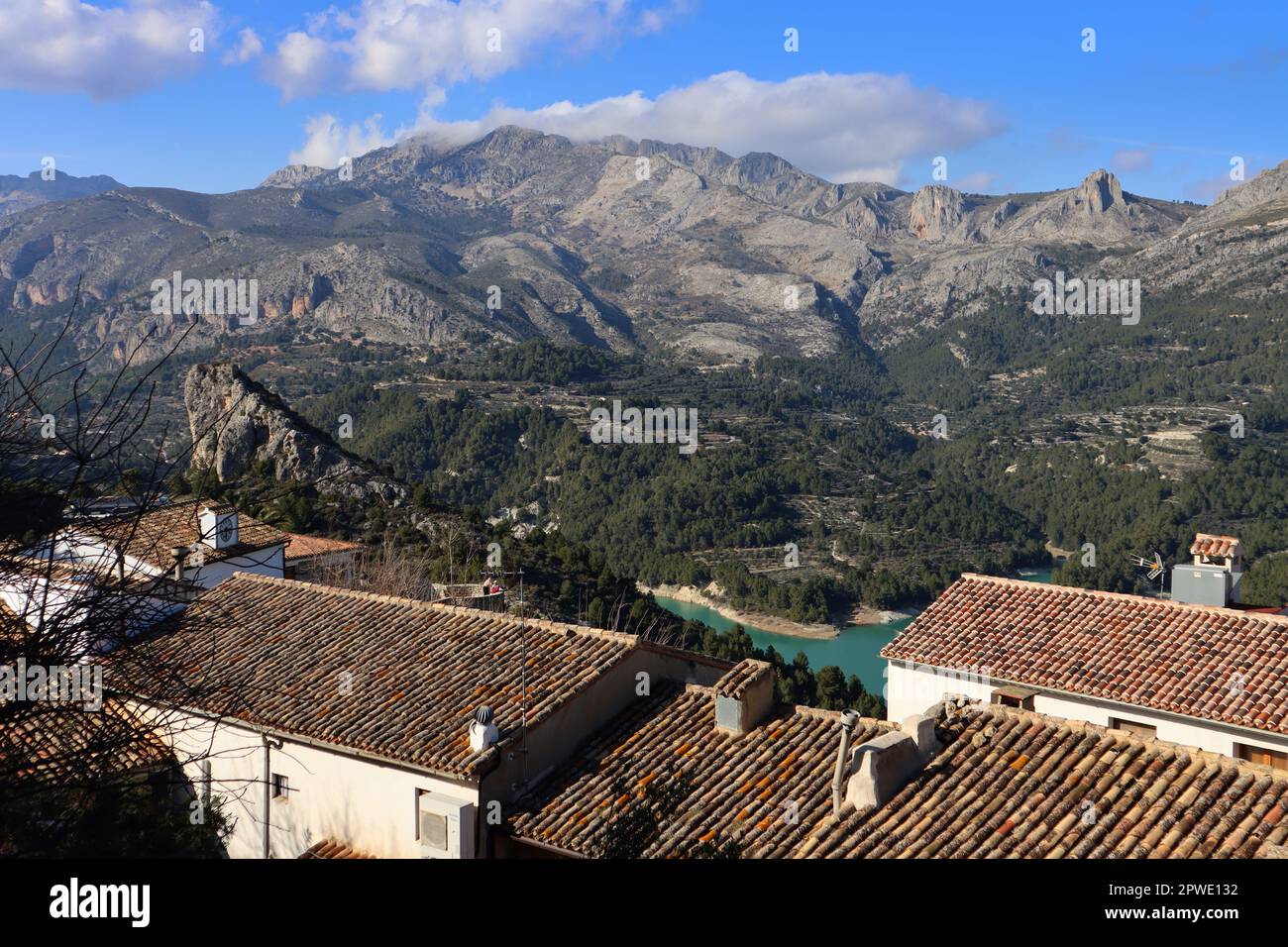 El Castell de Guadalest Stockfoto