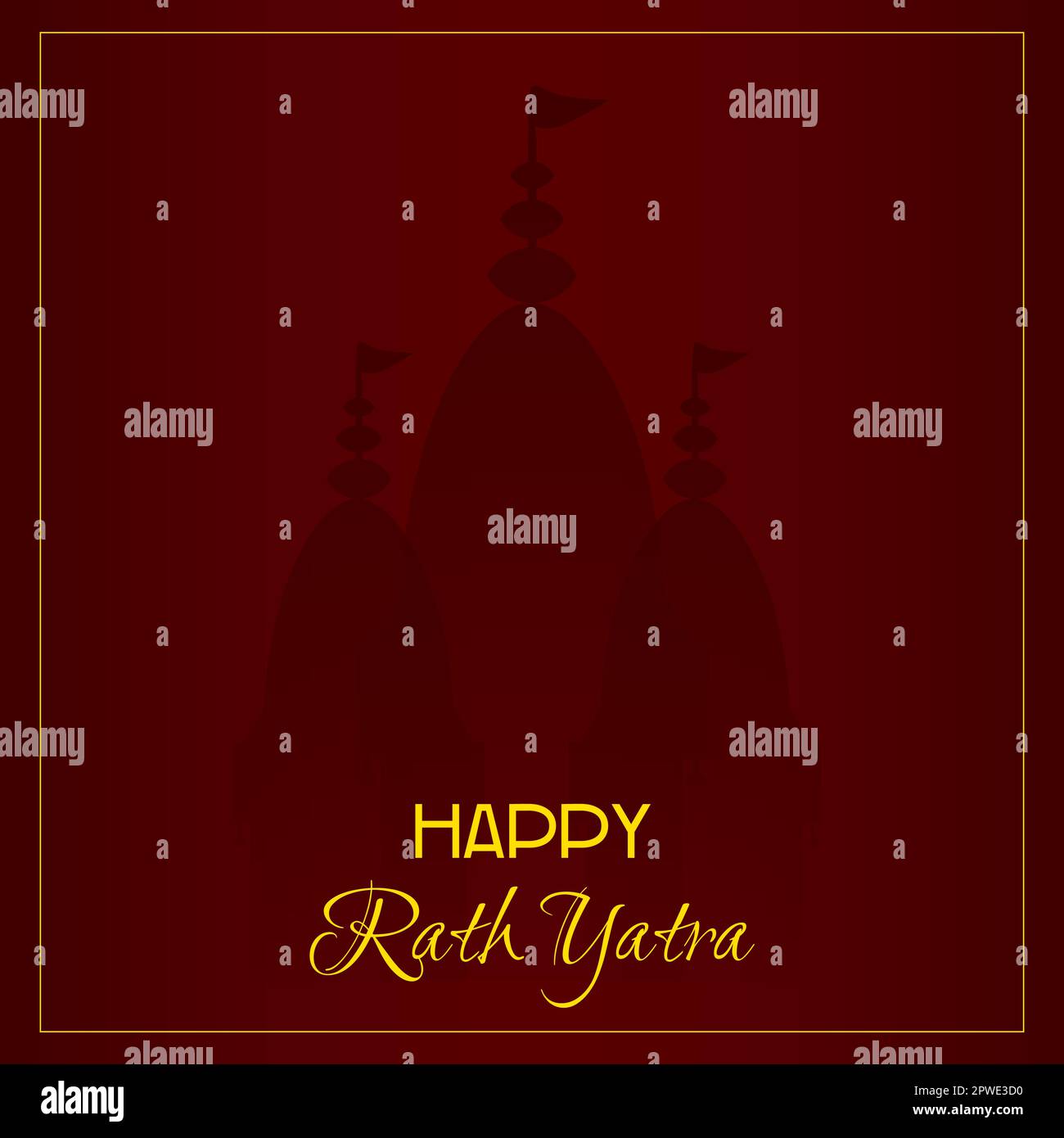 Vektor-Illustration von Ratha Yatra von Lord Jagannath, Balabhadra und Subhadra auf dem Chariot.Odisha god Rathyatra Festival Stock Vektor