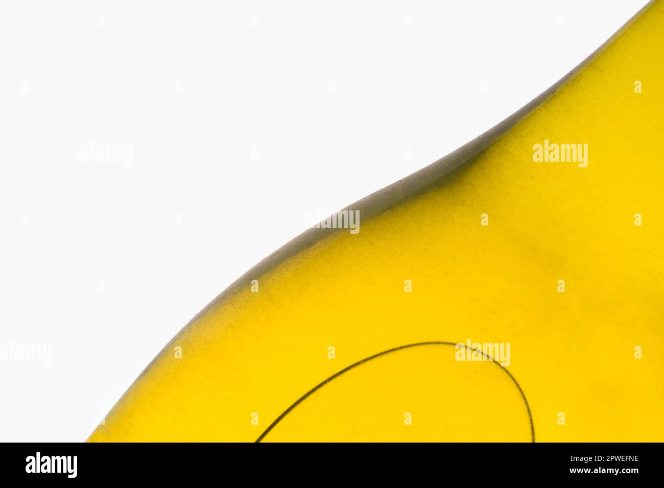Abstrakte gelbe Glasform Stockfoto