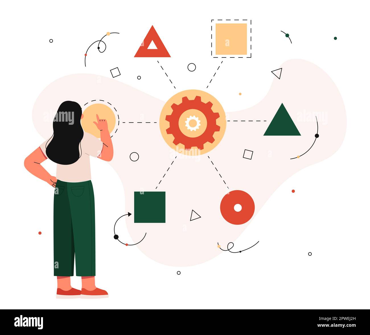 Konzept der Bereichsoptionen Stock Vektor