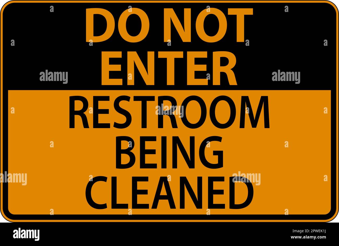 Schild "Nicht In Die Toilette Gehen, Die Gereinigt Wird" Stock Vektor