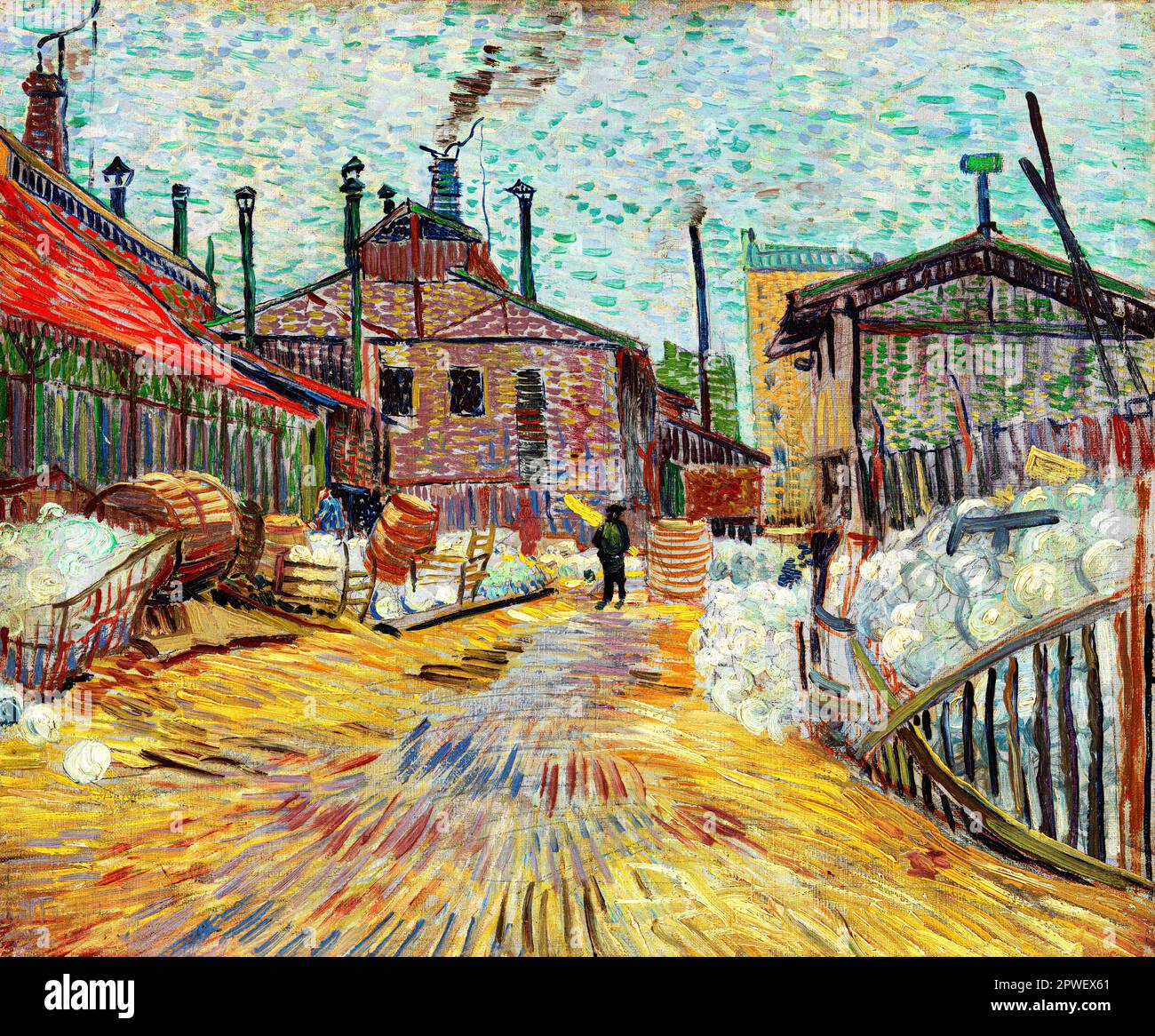 Die Fabrik von Vincent Van Gogh. Original von der Barnes Foundation. Stockfoto