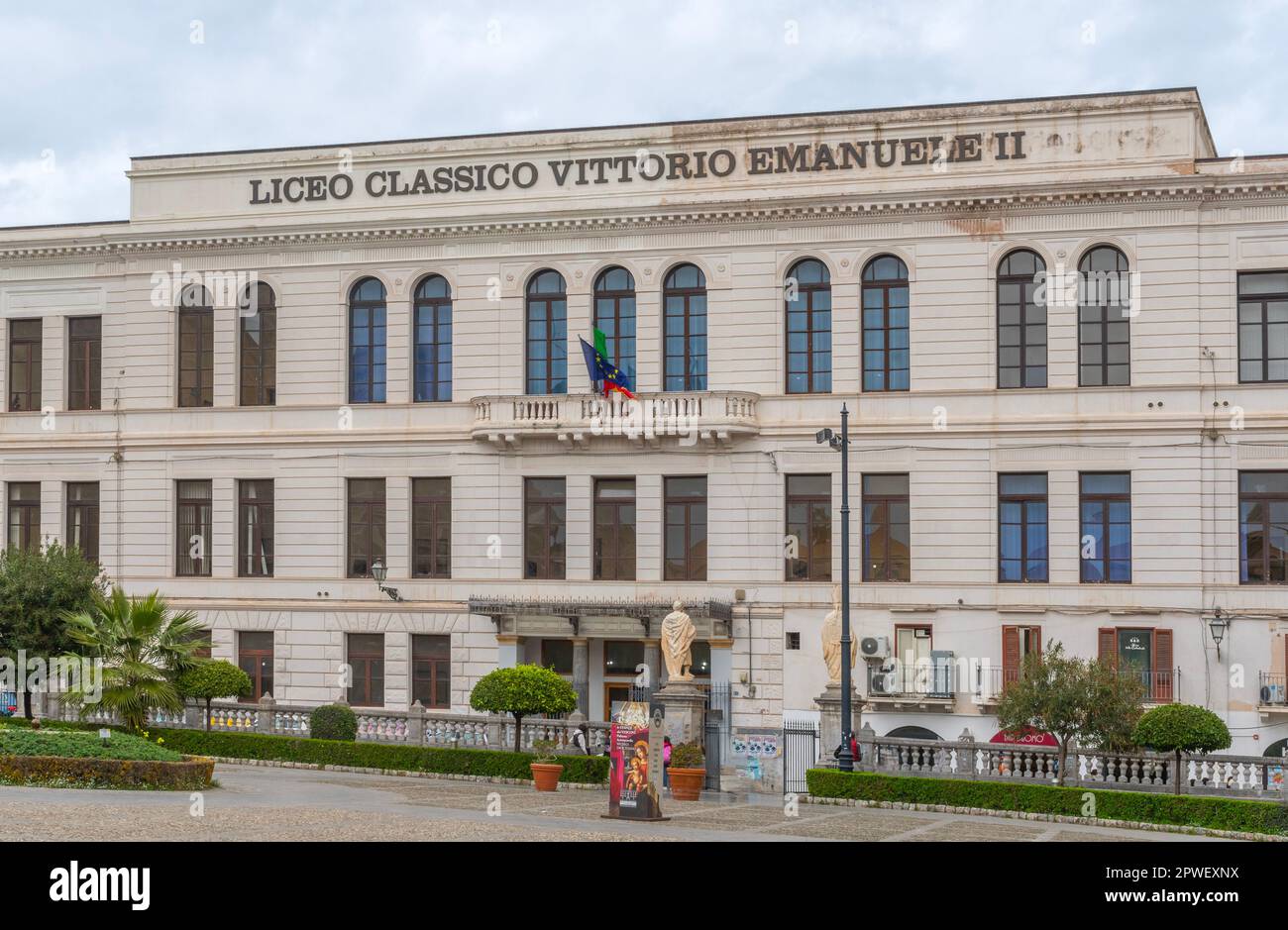 Palermo, Italien - 08. Januar 2023 - Sitz des Liceo Classico Vittorio Emanuele II in Palermo Stockfoto