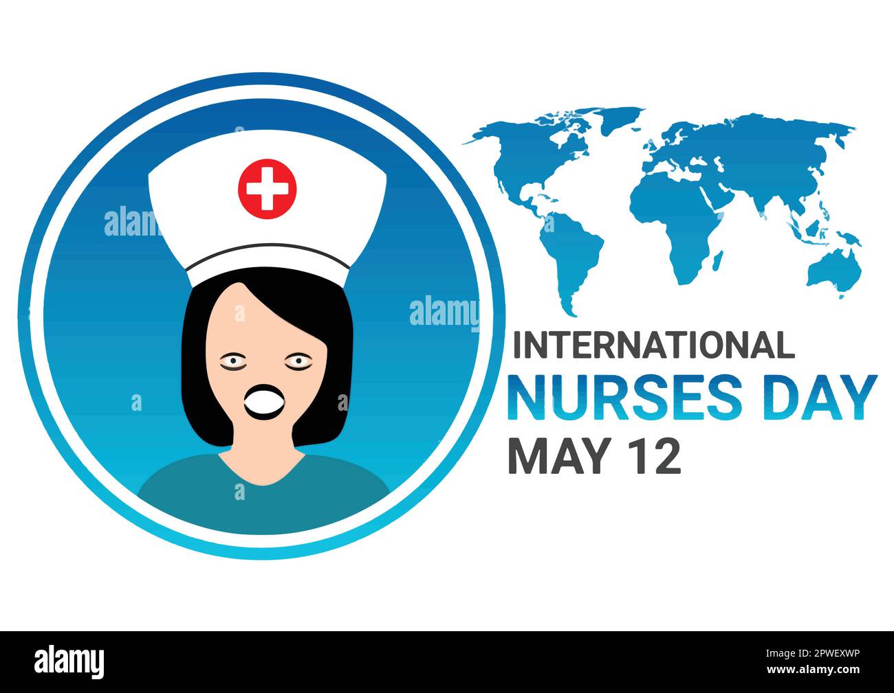 Internationaler Schwesterntag. Mai 12. Urlaubskonzept. Vorlage für Hintergrund, Banner, Karte, Poster mit Texteindruck. Vektordarstellung. Stock Vektor