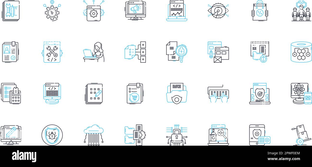 Lineare Symbole für Mobilität eingestellt. Transport, Bewegung, Transit, Reisen, Pendeln, Fahren, Navigationslinienvektor und Konzeptschilder. Mobilität,Fluss Stock Vektor