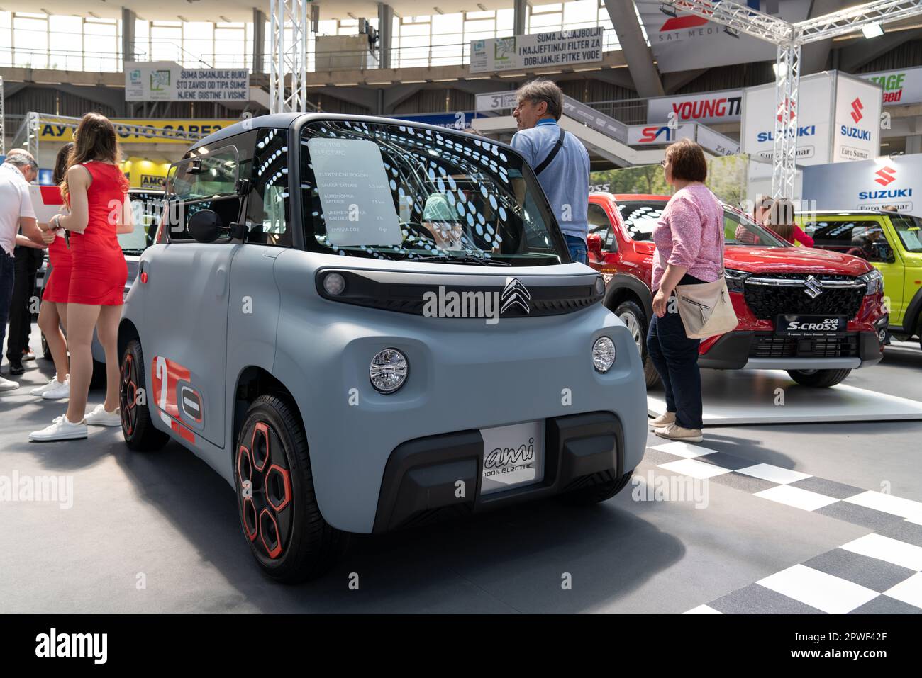 Belgrad, Serbien - 12. Mai 2022: Elektroauto Citroen Ami auf der BG Car Show Stockfoto