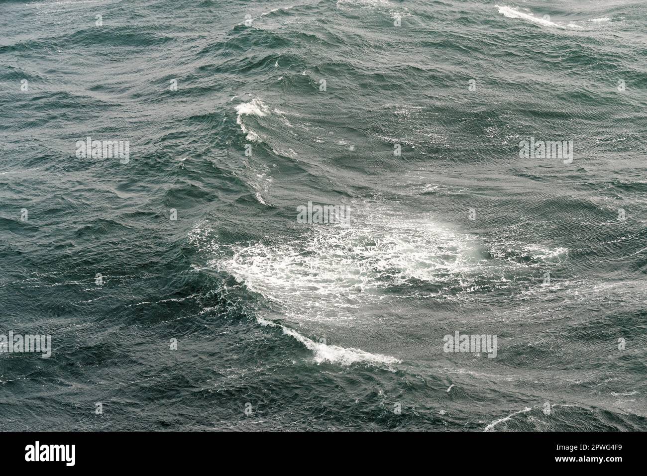 Schauplatz des rauen Meeres. Nahaufnahme einer Welle in der Ostsee. Stockfoto