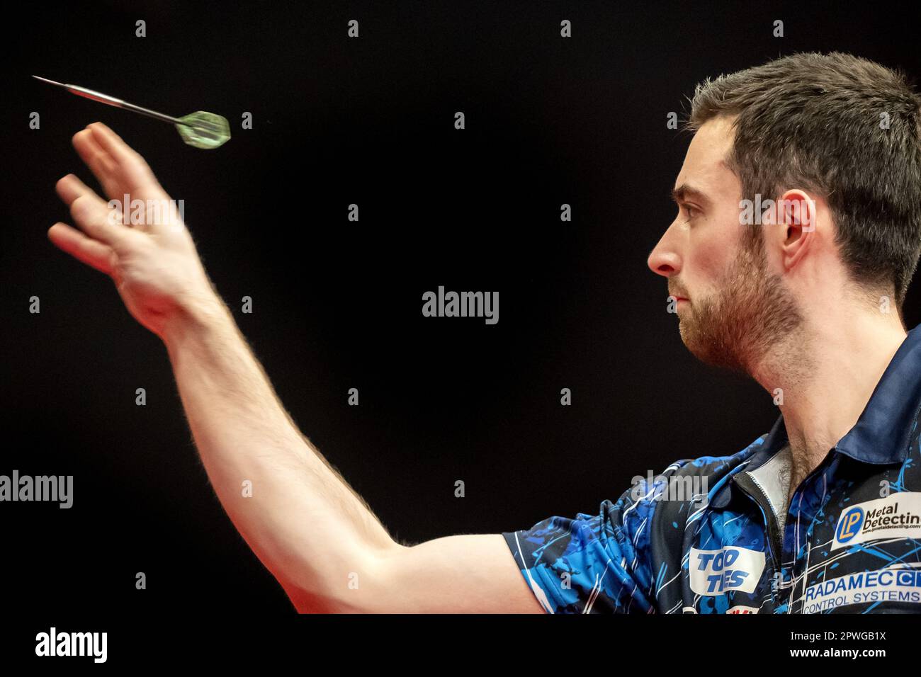 LEEUWARDEN Luke Humphries (eng) während des Halbfinals der Dutch