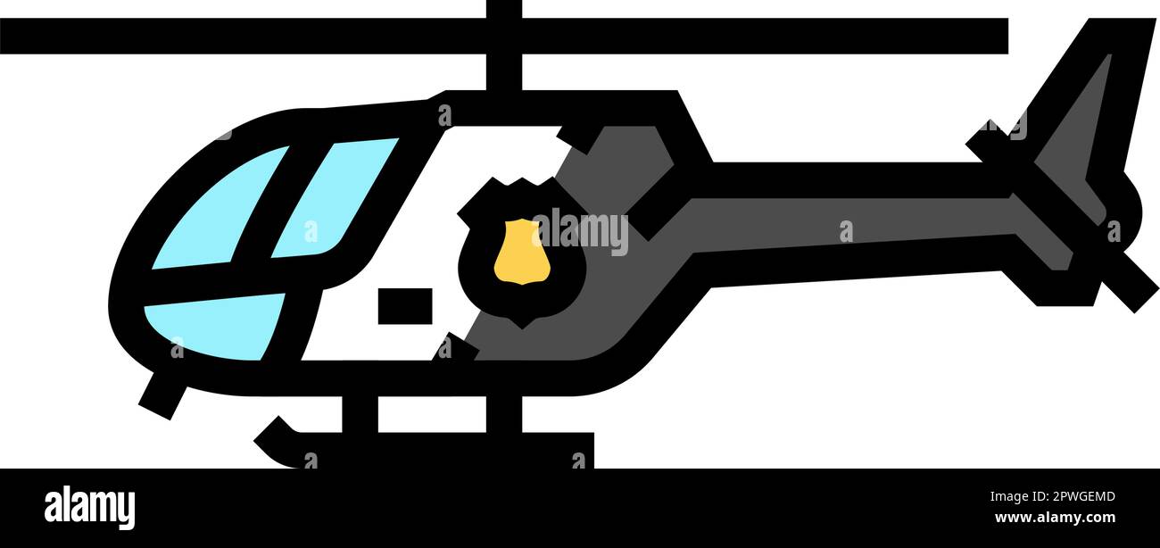 Polizeihubschrauber Verbrechenssymbol Vektordarstellung Stock Vektor