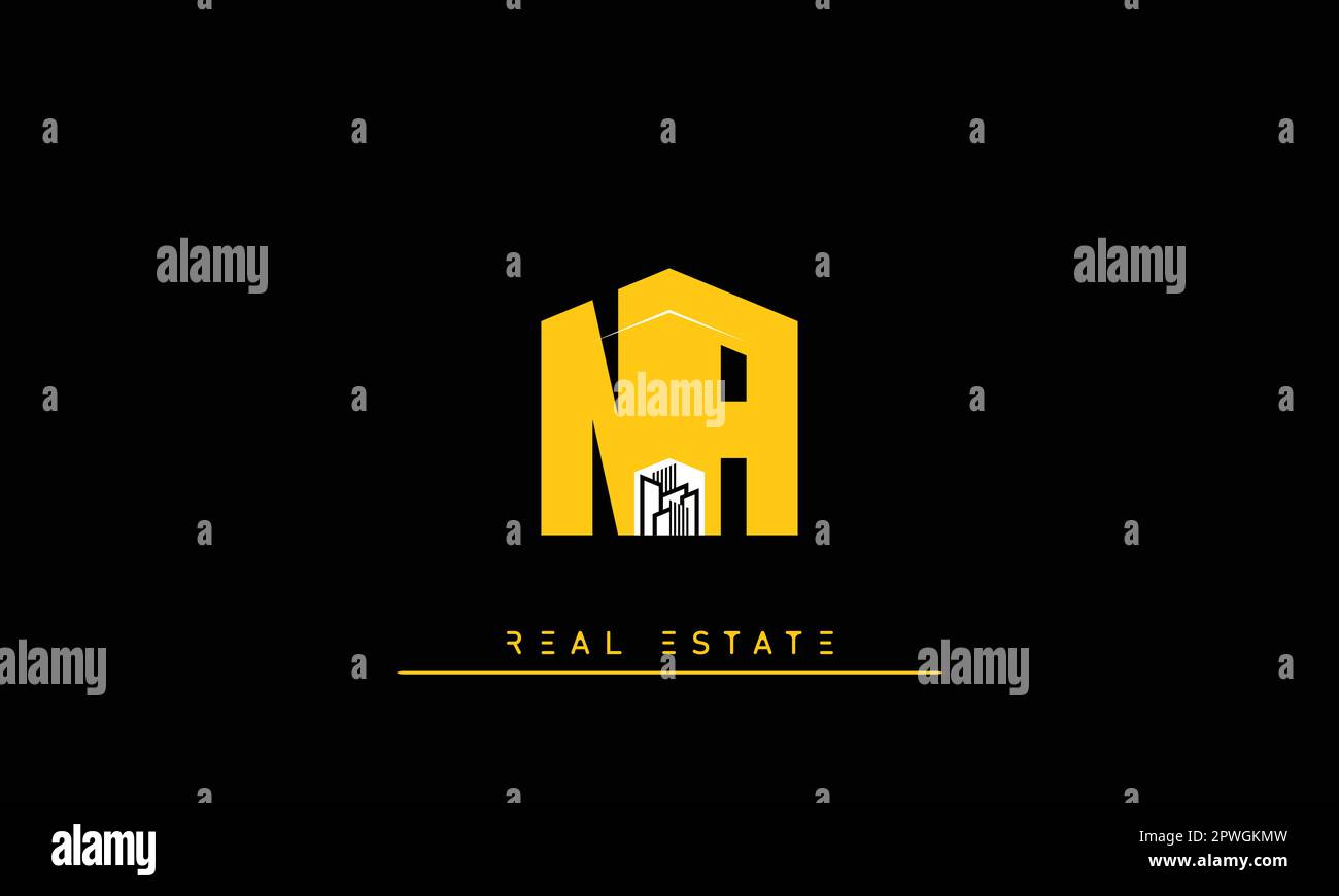 Real Estate Briefen Modern Creative Logo NA , AN Stock Vektor