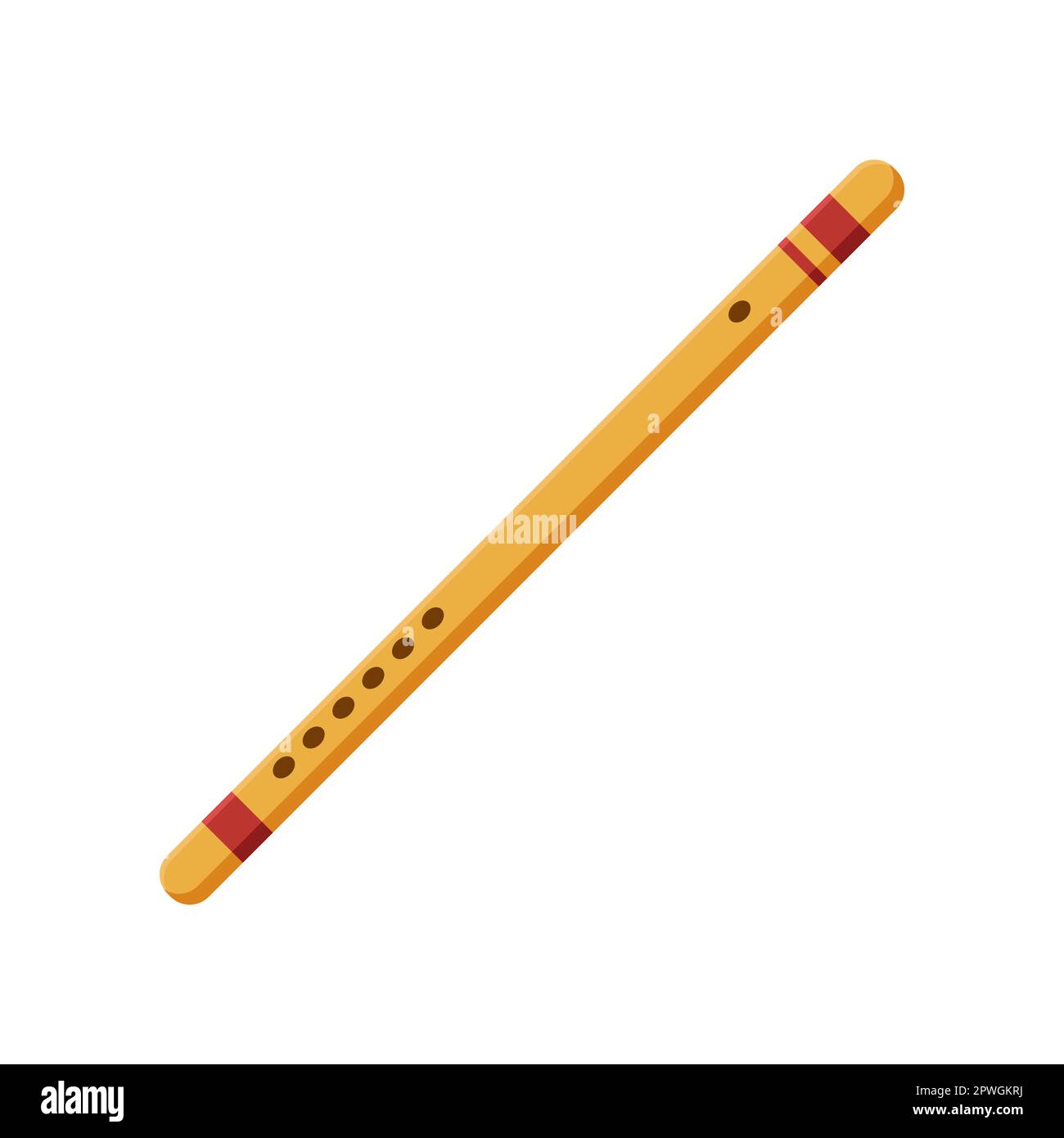 Klassische Zeichentrickfigur mit Pfeifflöte Stock Vektor