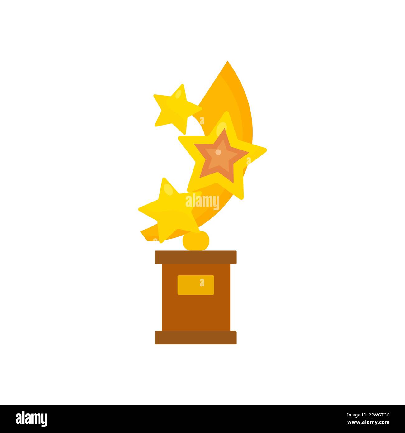 Goldene Trophäe mit Sternen für Gewinner Vektorgrafik Stock Vektor