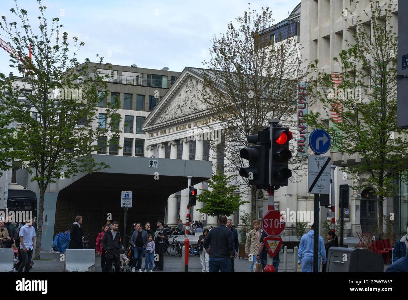 Das Königliche Theater von La Monnaie, Brüssel, Belgien Stockfoto