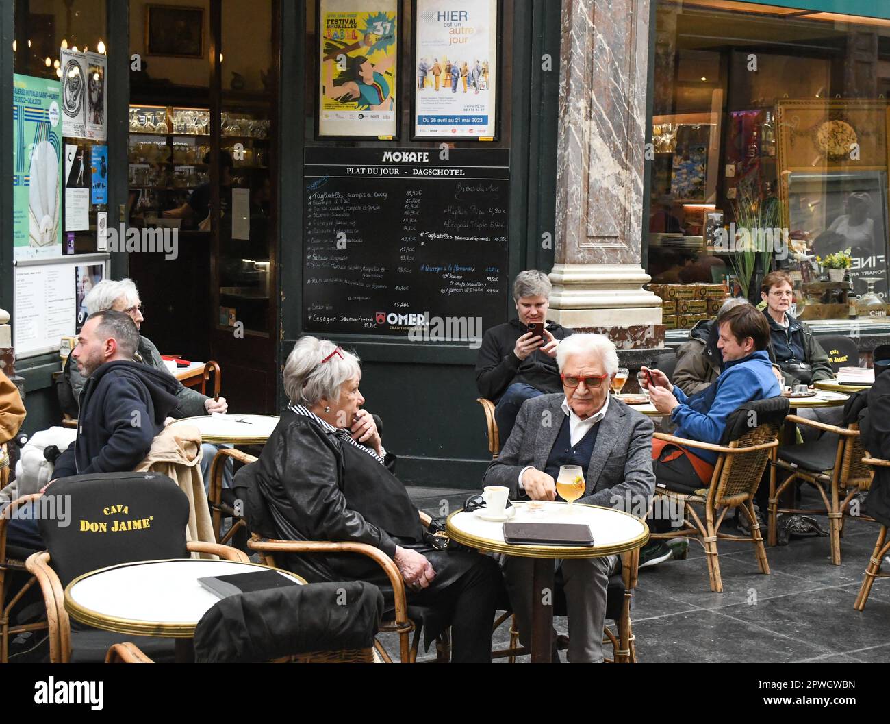Alte-Leute-Galerien Royales Saint Hubert Stockfoto