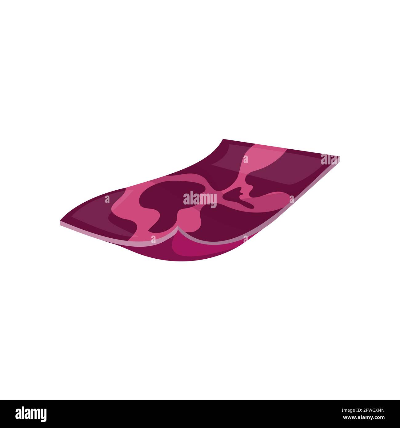 Vektordarstellung des violetten und pinkfarbenen rechteckigen Cartoons Stock Vektor