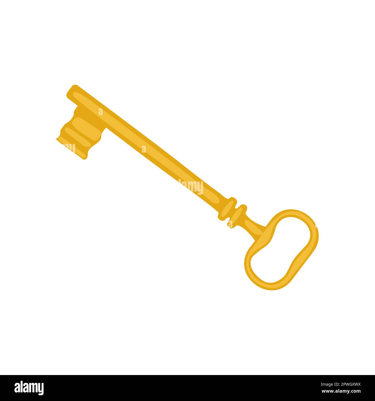 Vektordarstellung mit goldenem Vintage-Schlüssel Stock Vektor