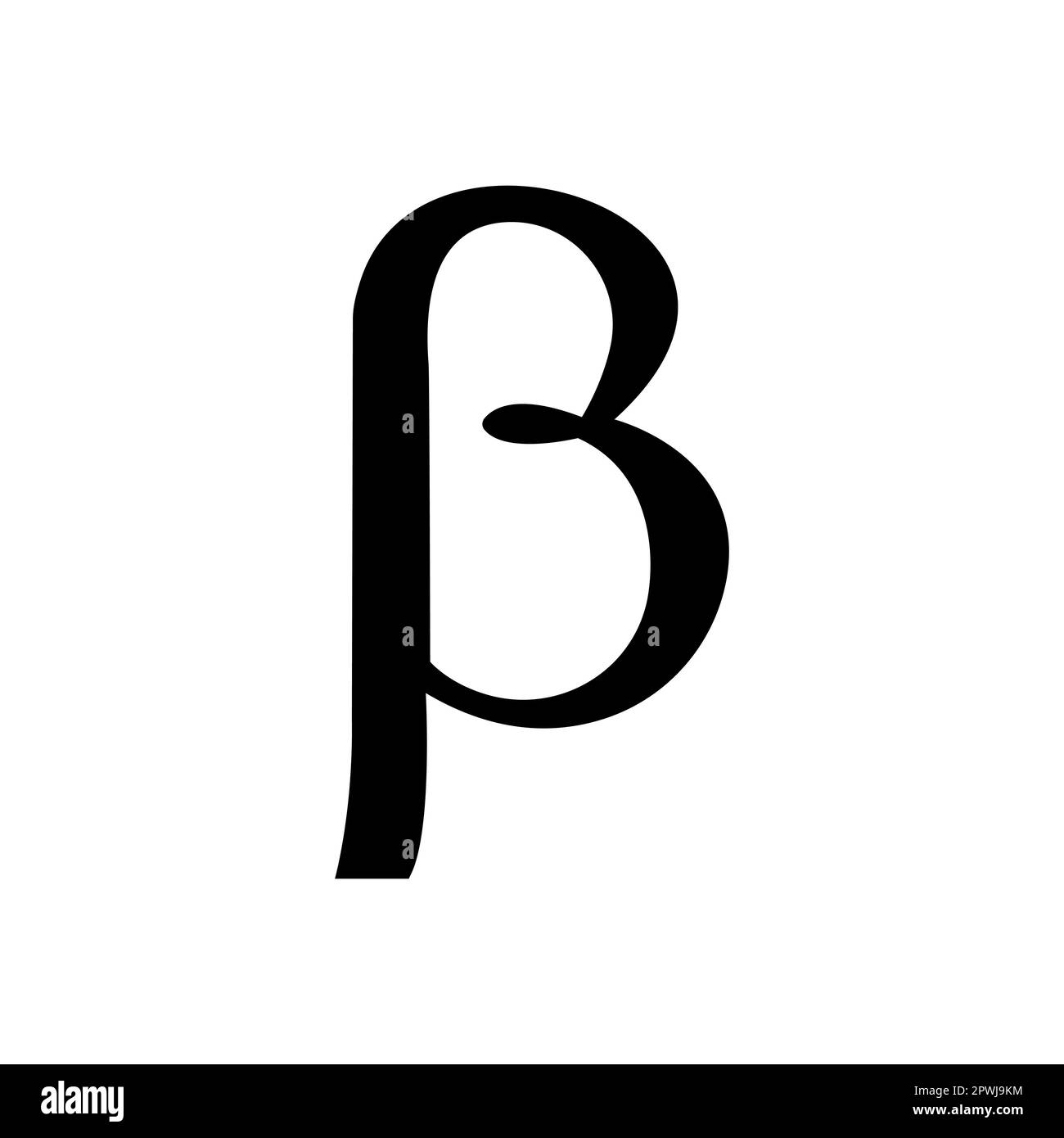 Vektorbild des griechischen Buchstabens Beta Stock Vektor