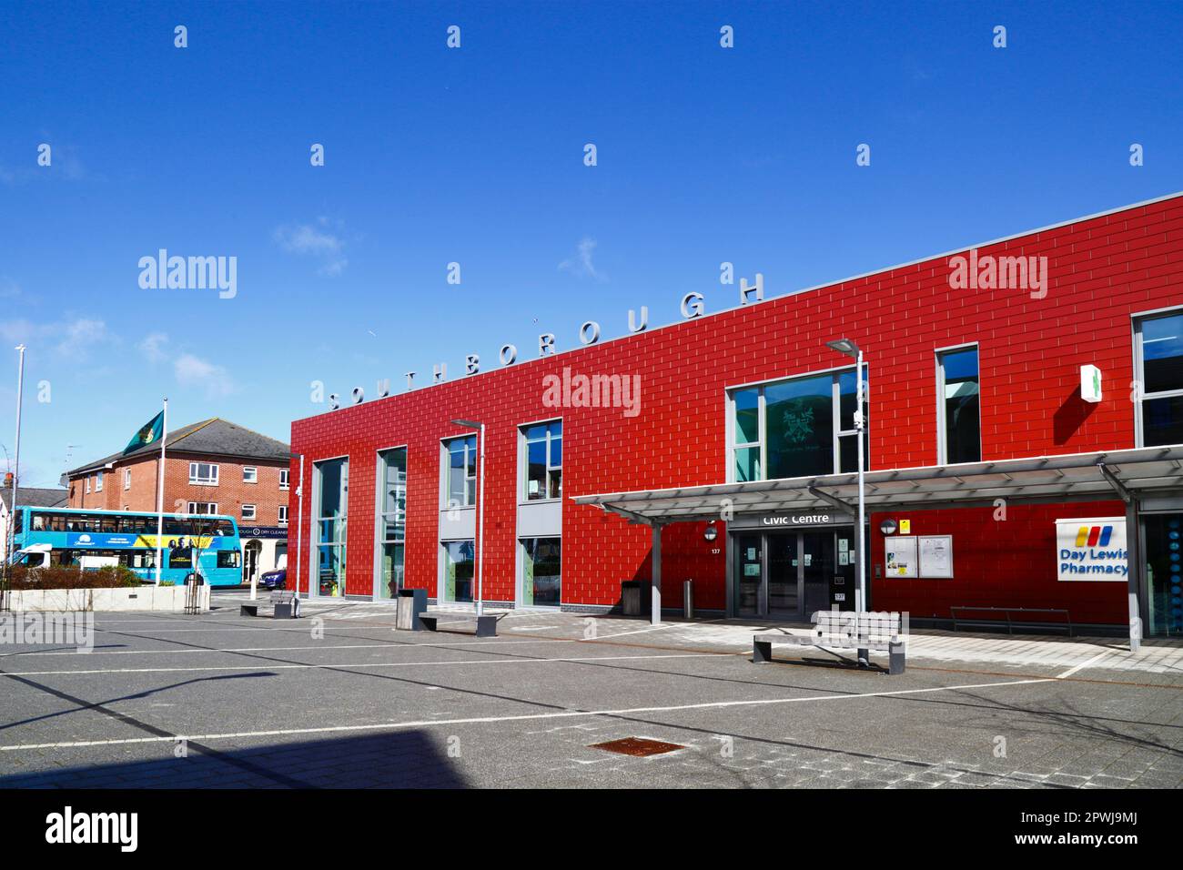 Gebäude auf dem Gelände des neuen Southborough Hub im Stadtzentrum, Southborough, Kent Stockfoto