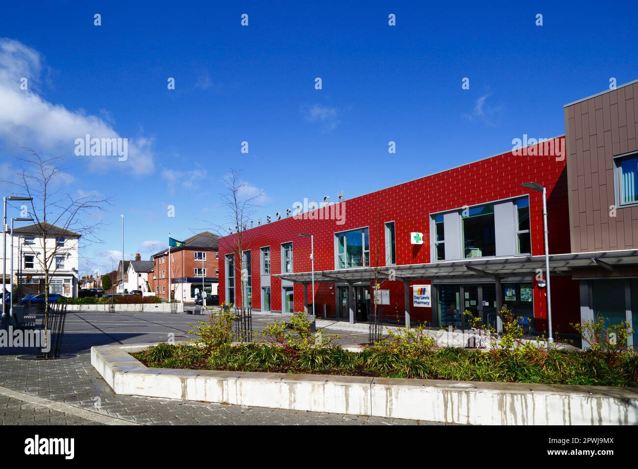 Gebäude auf dem Gelände des neuen Southborough Hub im Stadtzentrum, Southborough, Kent Stockfoto