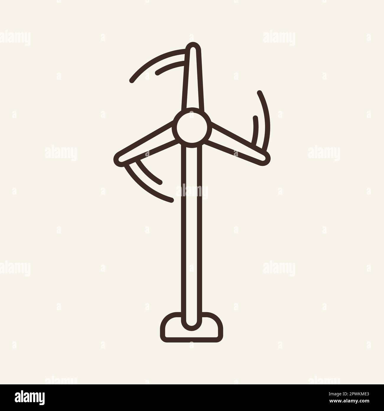 Symbol für Windturbinenleitung Stock Vektor