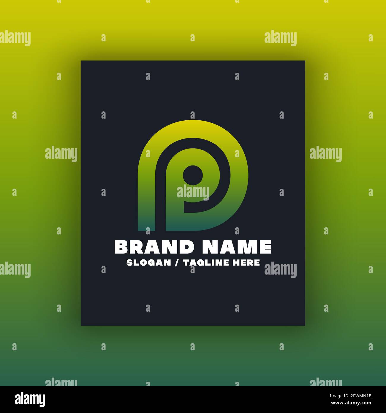 Design-Vorlage für das P-Logo. Editierbare Vektorgrafik, Größe änderbar. Stock Vektor