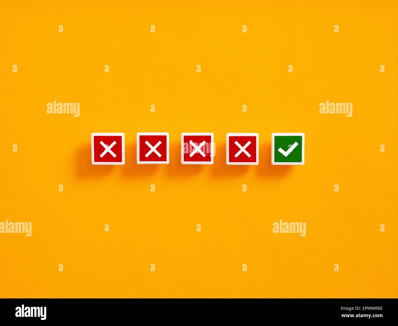 Die richtige Option oder Entscheidung zu finden, nachdem viele Fehler