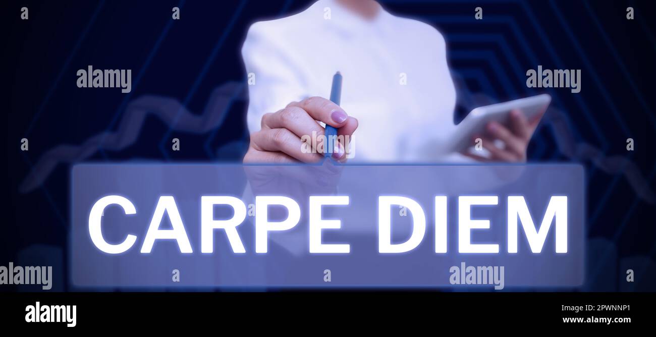 Schriftsteller Carpe Diem, öffentliches Internet-Konzeptfestival, auf dem Menschen Musik und Tanz spielen Stockfoto