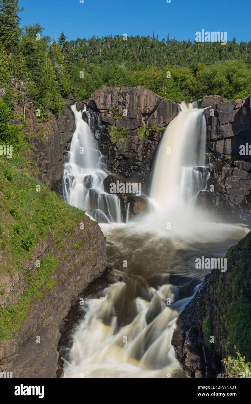 Pigeon River High Falls Wasserfall Stockfoto