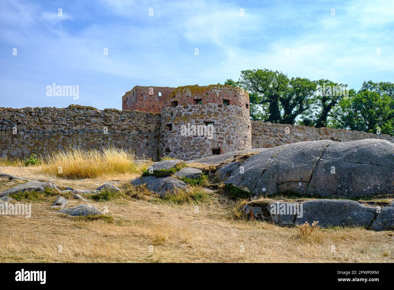 Burg Hammershus, die größte mittelalterliche Festung in Nordeuropa an