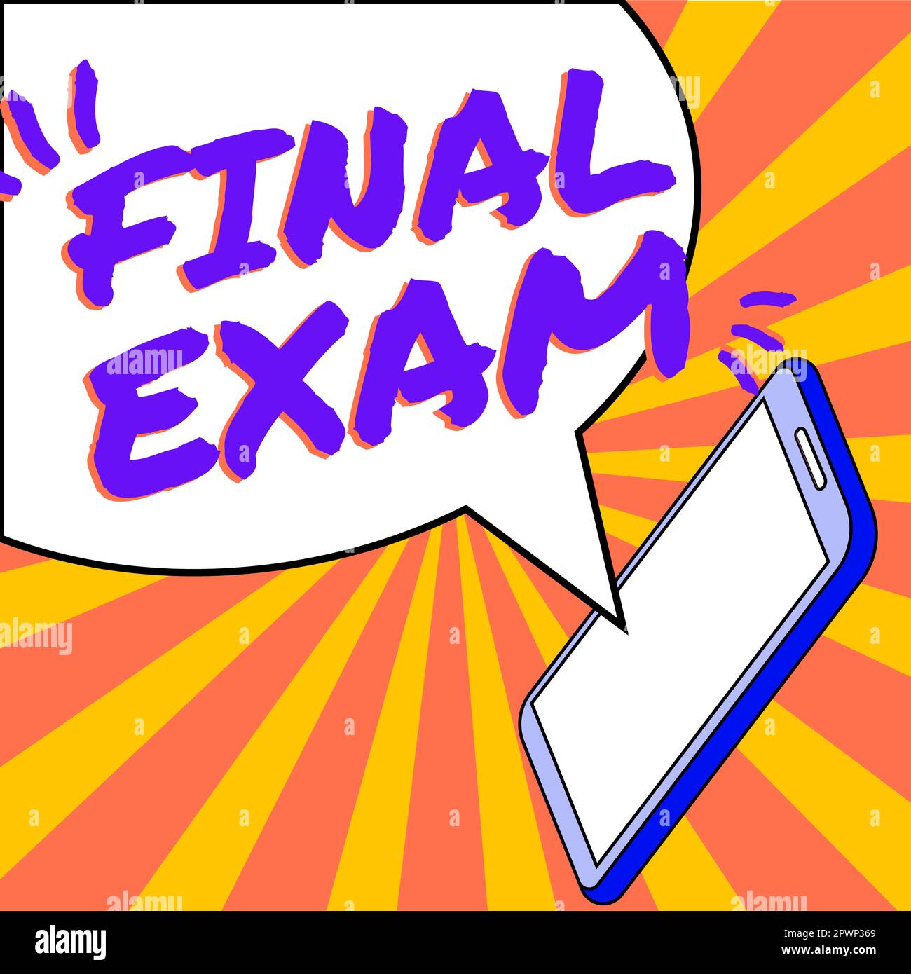 Konzeptionelle Darstellung Abschlussprüfung, Business-Concept-Test, der dem Teilnehmer am Ende eines Studien- oder Schulungskurses gegeben wird Stockfoto