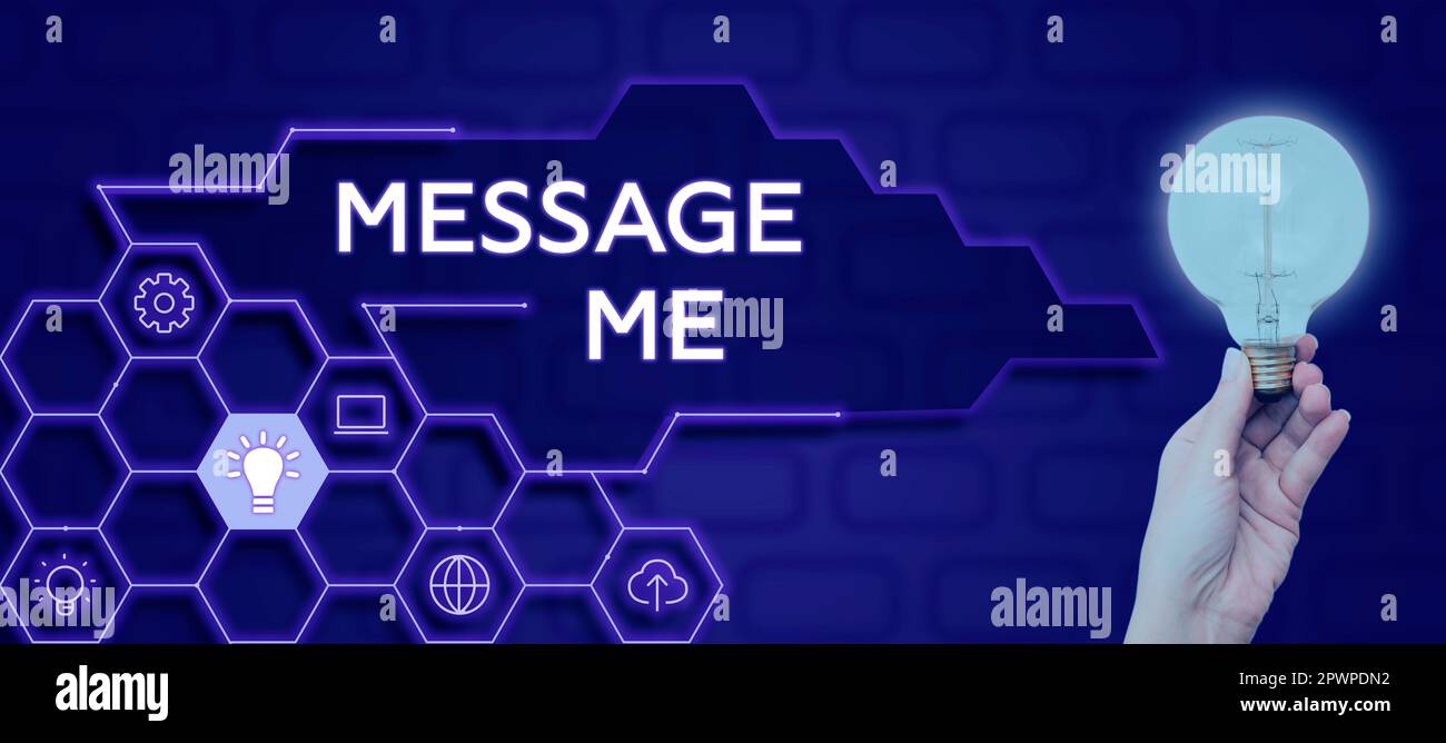 Handschriftliche Textnachrichten Sie mich, Business Approach, um jemanden zu bitten, Ihnen eine kurze SMS von einem Mobilgerät zu senden Stockfoto