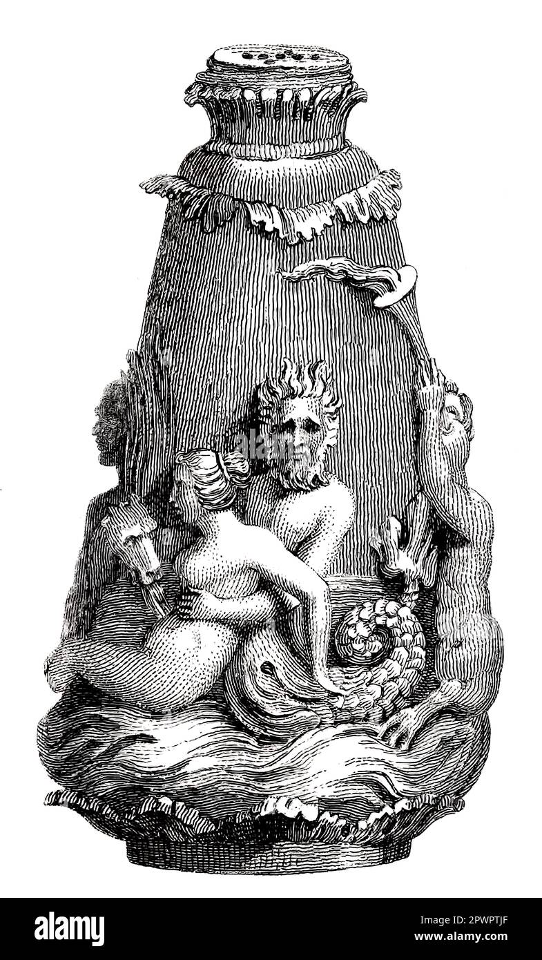 Figuren aus der poetischen Operette Descriptio hiemis, allgemein bekannt als Ambra von Lorenzo dem herrlichen Stockfoto