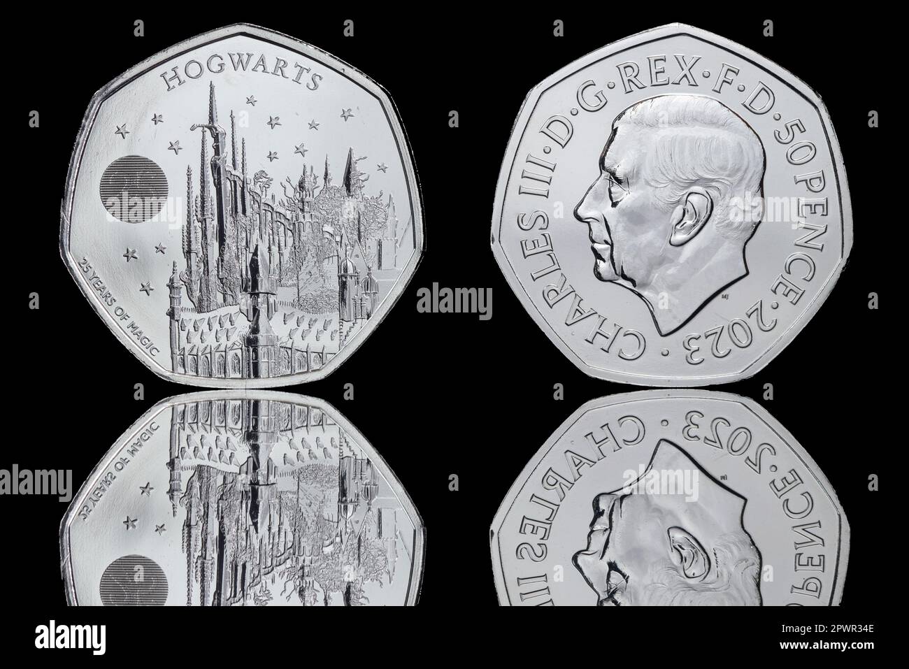 Harry Potter Scuola Hogwarts 2023 Moneta 50p Brillante Non In - Foto 3