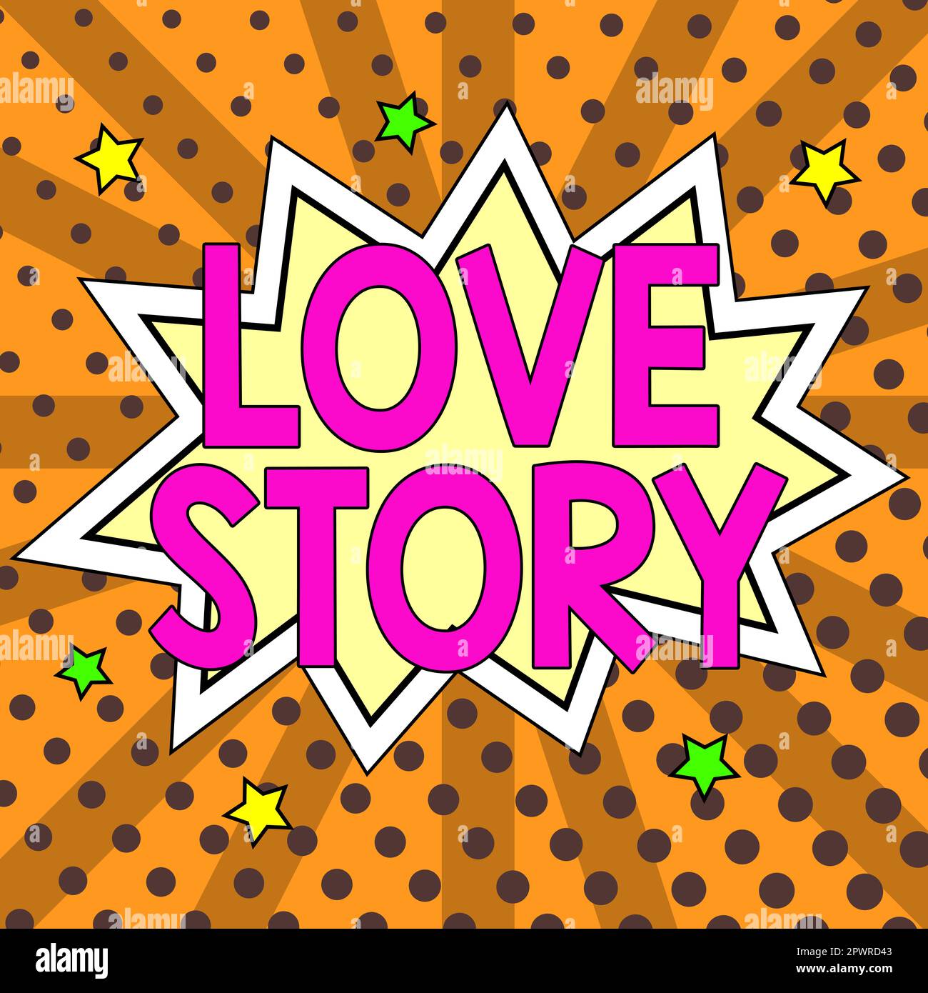 Schild mit Love Story, Business Approach Es ist etwas wie ein Roman oder Film über eine Liebesaffäre Stockfoto