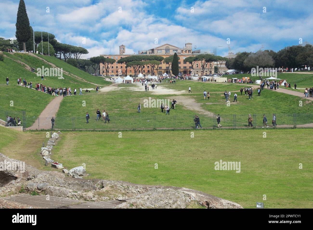 Der Circus Maximus in Rom Stockfoto