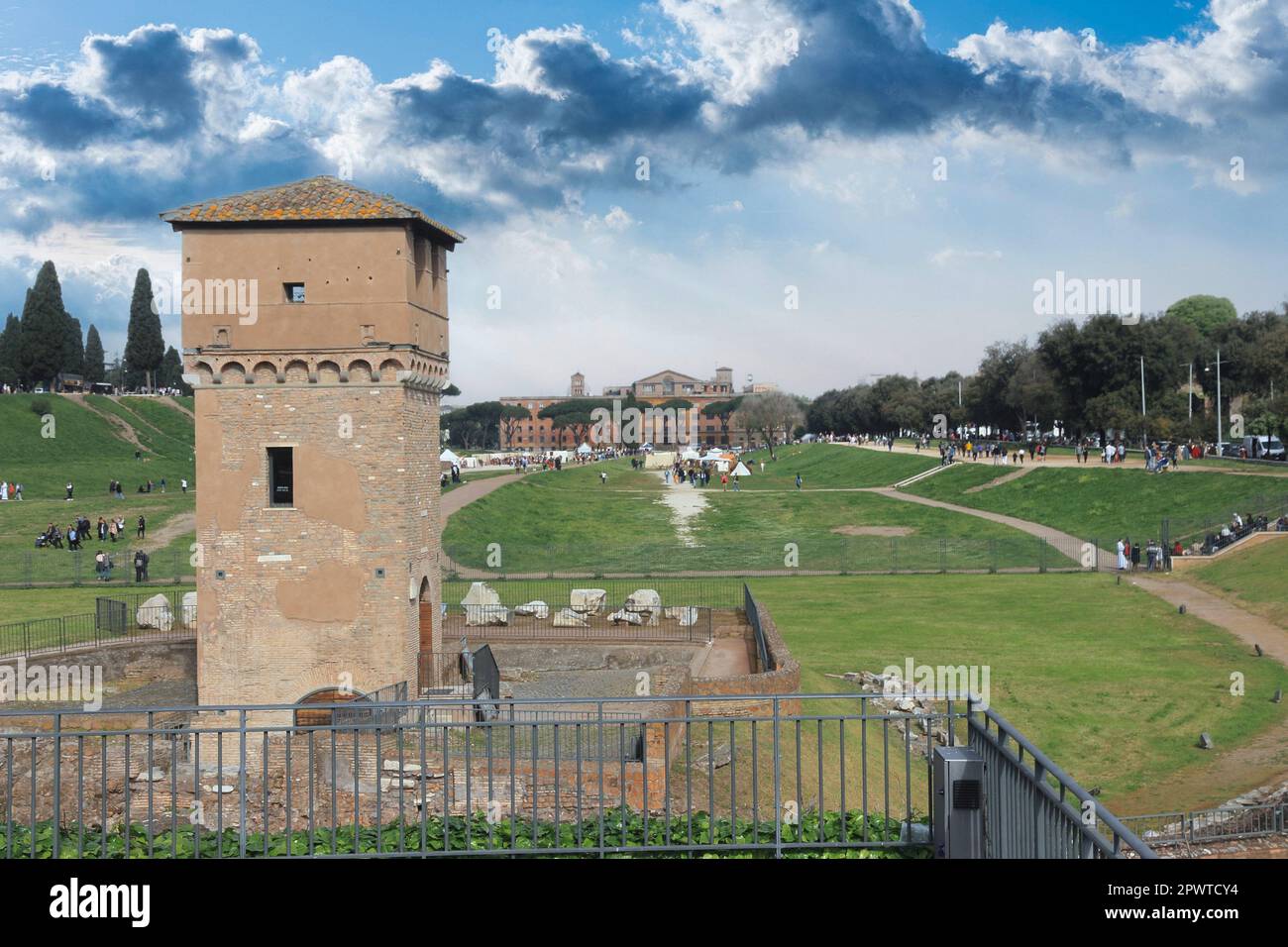 Der Circus Maximus in Rom Stockfoto