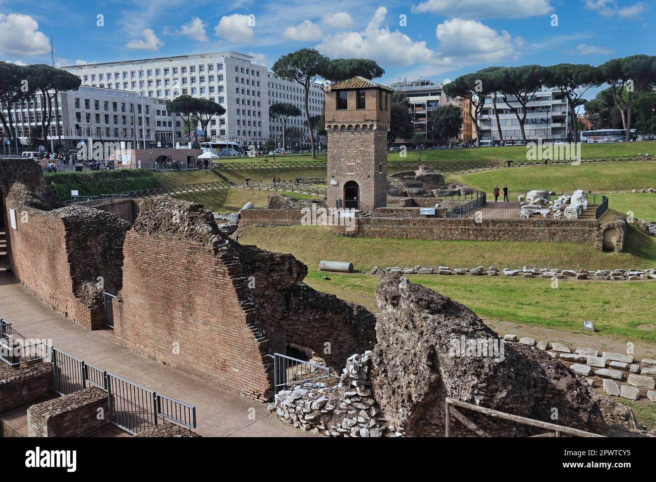 Der Circus Maximus in Rom Stockfoto