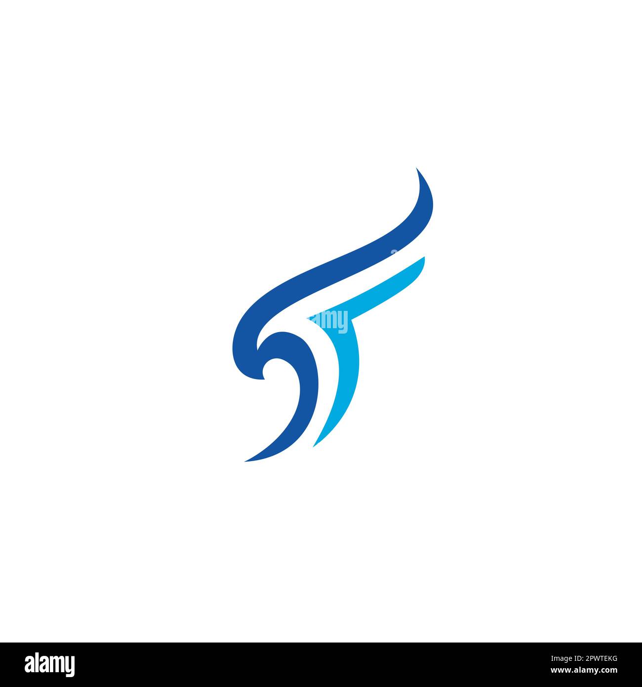 F EAGLE-Logo. Buchstabe F abstrakte Vogelvektordarstellung Stock Vektor