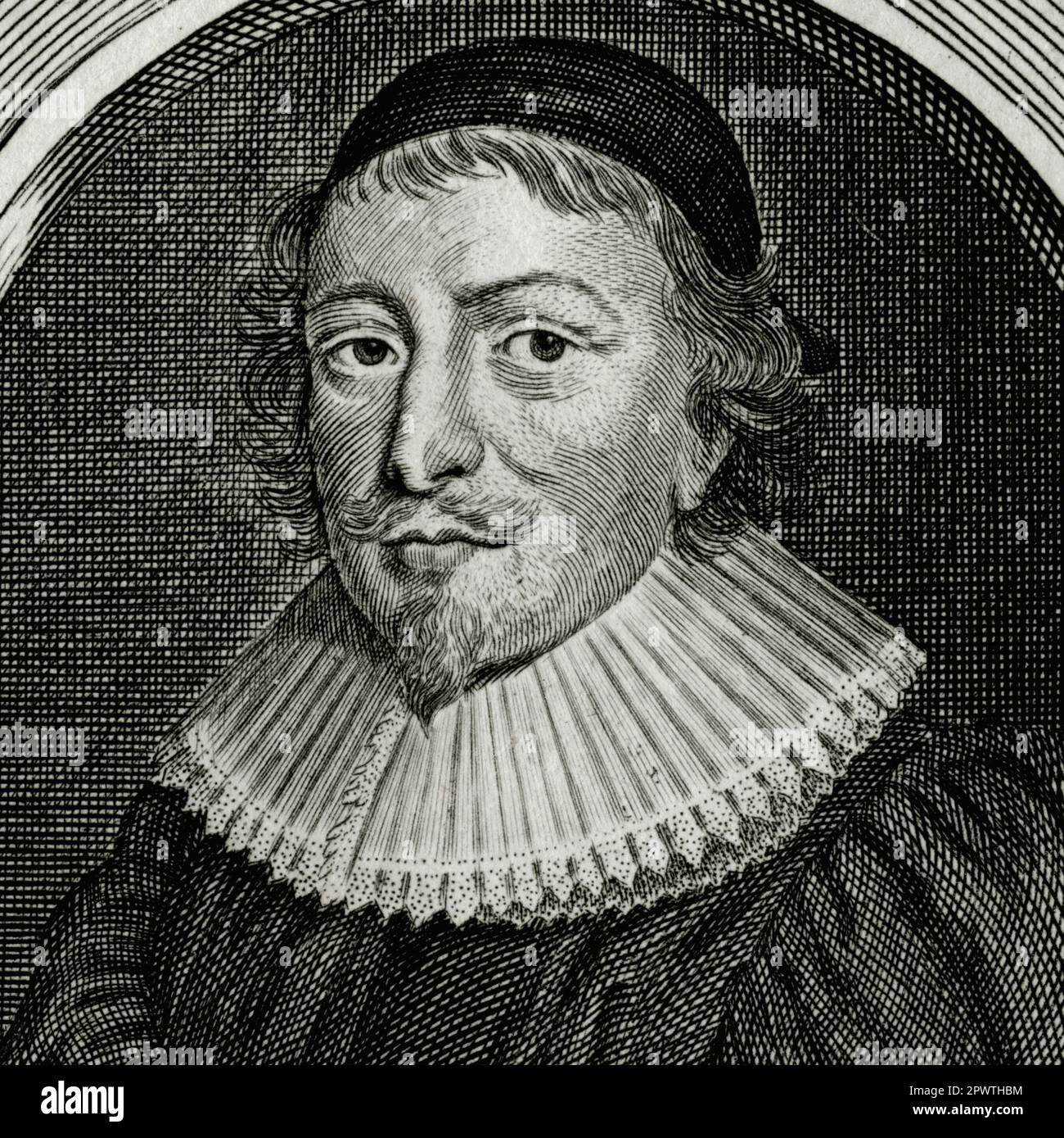 Sir William Noy oder Noye (1577-1634), Generalstaatsanwalt in England unter König Karl I. Auf Anraten von Noy führte die Krone Schiffsgeld ein, eine hasste Steuer, die dazu beitrug, den ersten englischen Bürgerkrieg auszulösen. Noye wurde in Cornwall geboren und vertrat vier kornische Wahlkreise im Parlament. Quadratische Gravur in den 1700er Jahren nach einem Porträt von Cornelius Johnson (1593-1661). Stockfoto