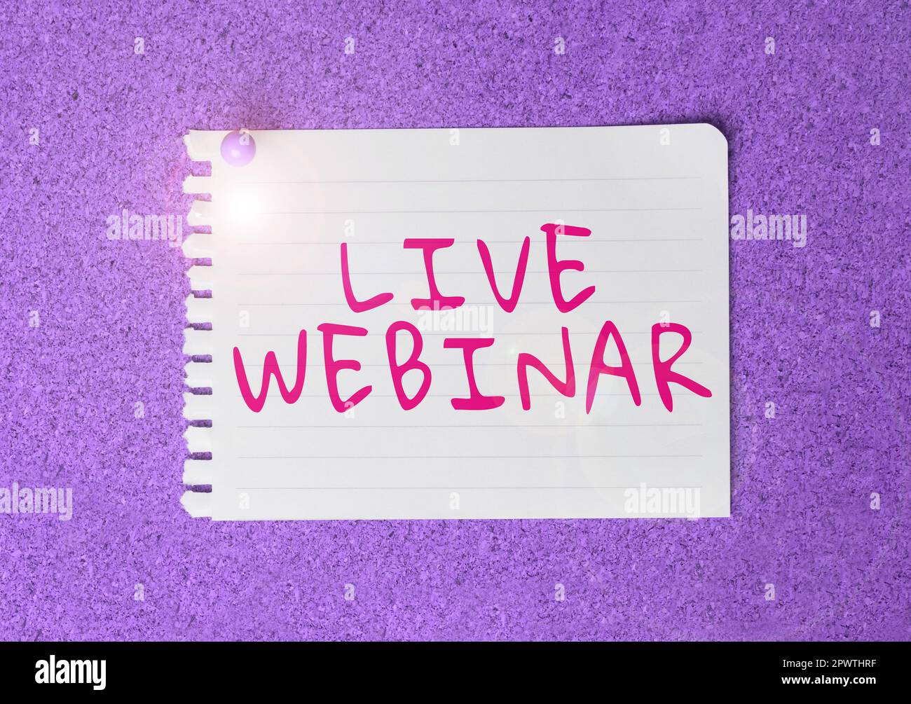 Schreiben, Text anzeigen Live-Webinar, Word für interaktives Seminar, übertragen über das Internet in Echtzeit Stockfoto